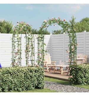 2x Garten Rosenbogen Torbogen Rankgitter Rosensäule