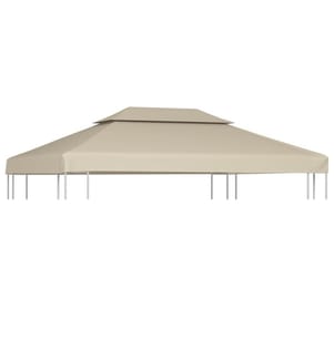 Pavillon-Dachplane Ersatzdach 310 g/m² Beige 3×4 m