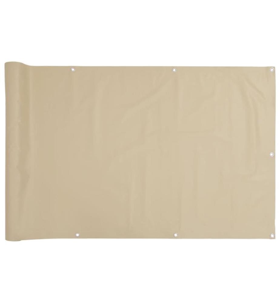 Balkonsichtschutz Oxfordgewebe 90x400 cm Beige