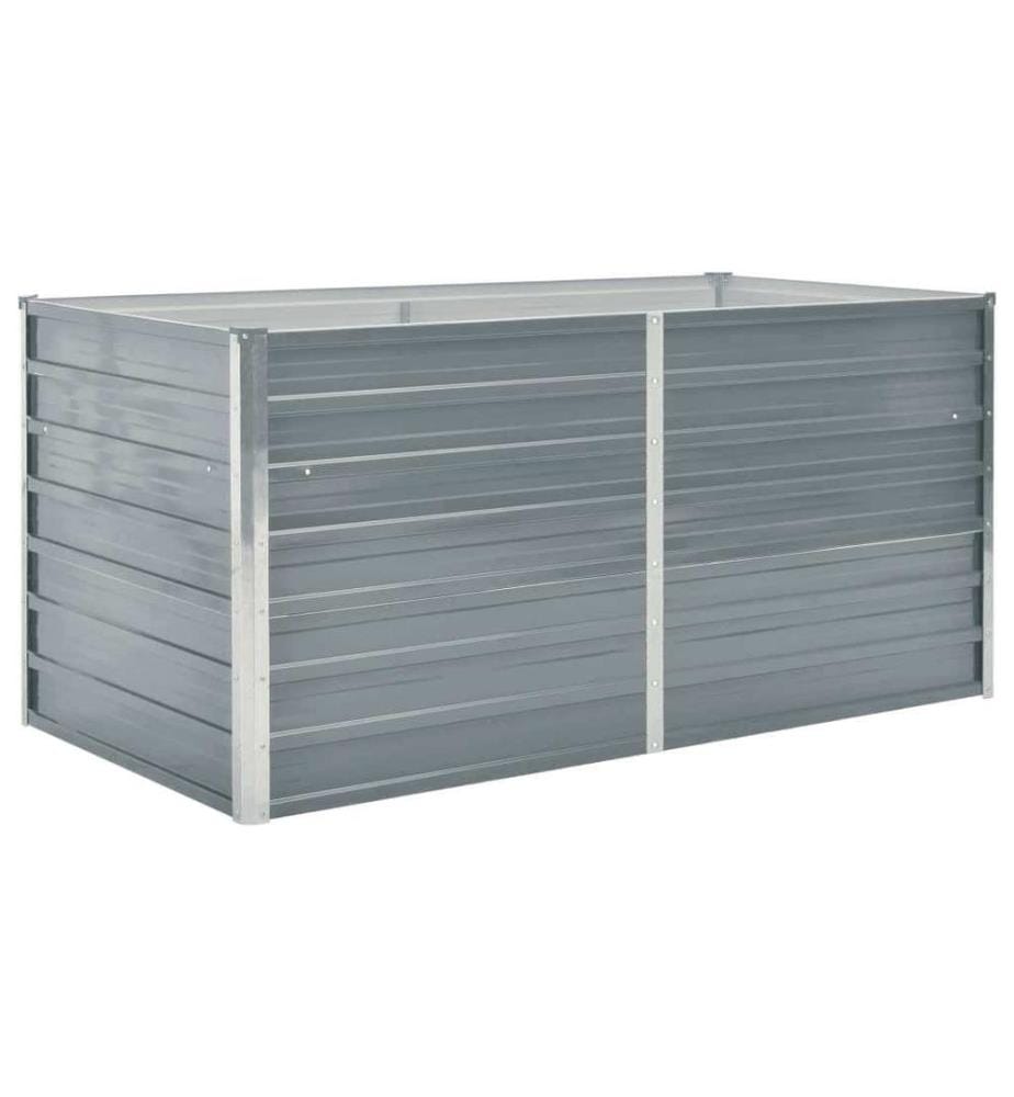 Jardinière 160 x 80 x 77 cm Gris Acier galvanisé