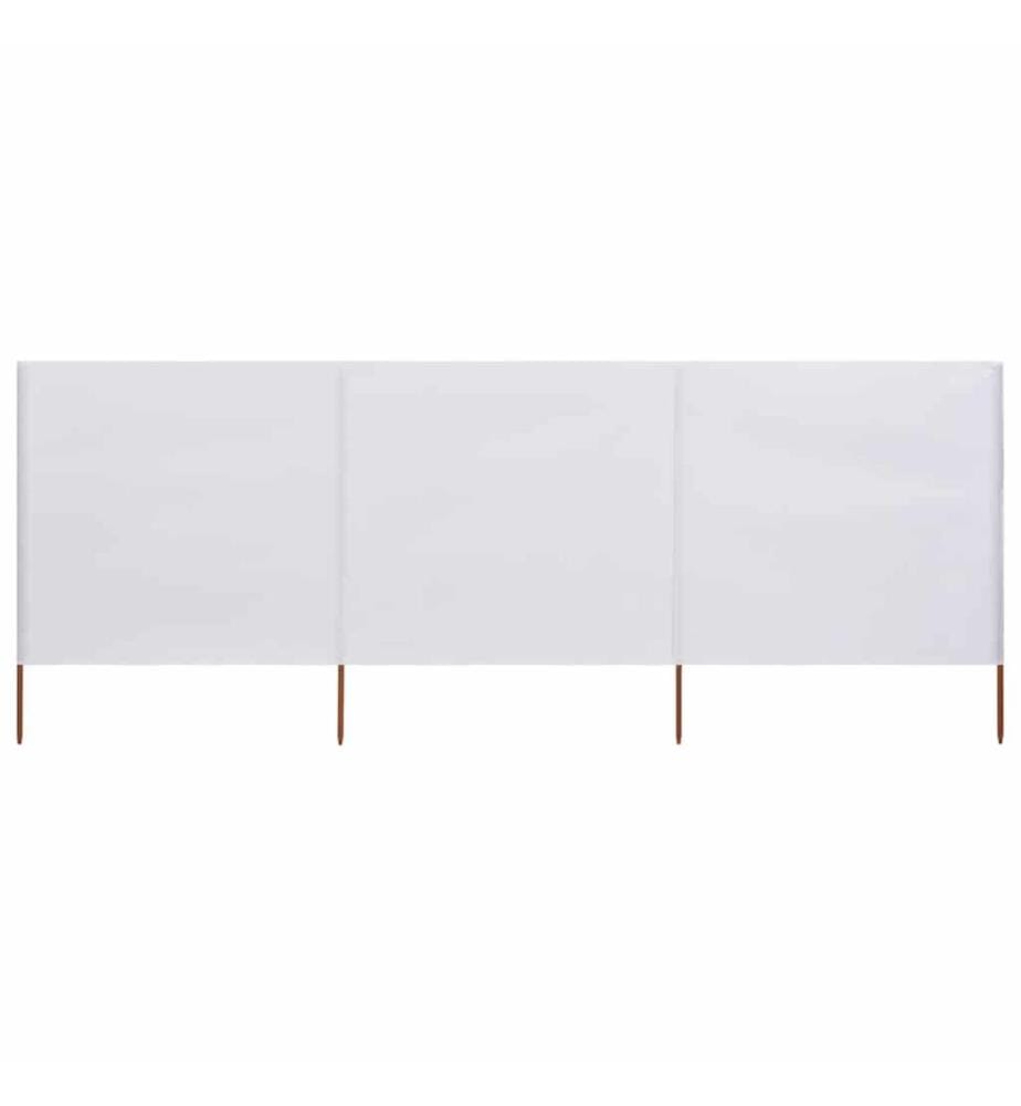 3-teiliges Windschutzgewebe 400 x 120 cm Weiss