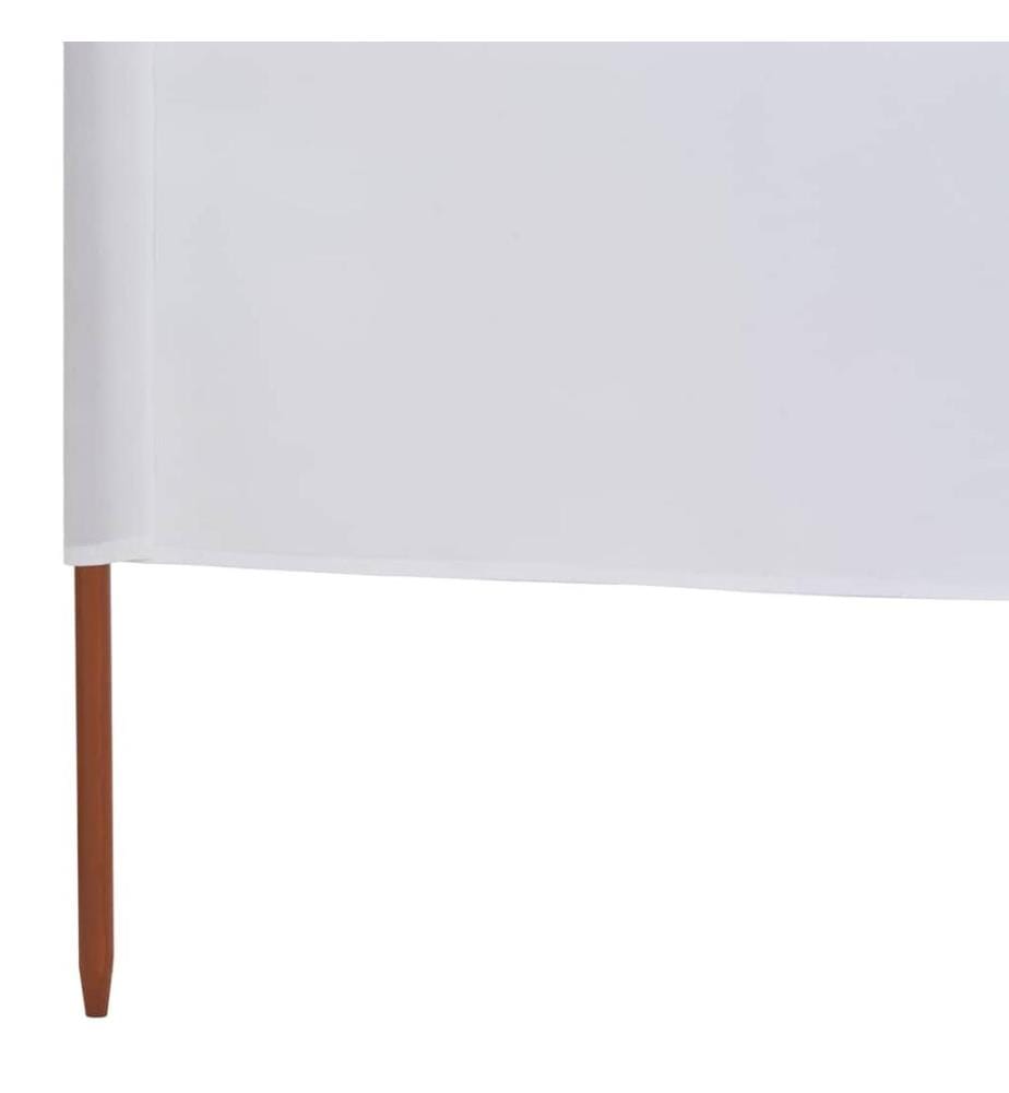 3-teiliges Windschutzgewebe 400 x 120 cm Weiss