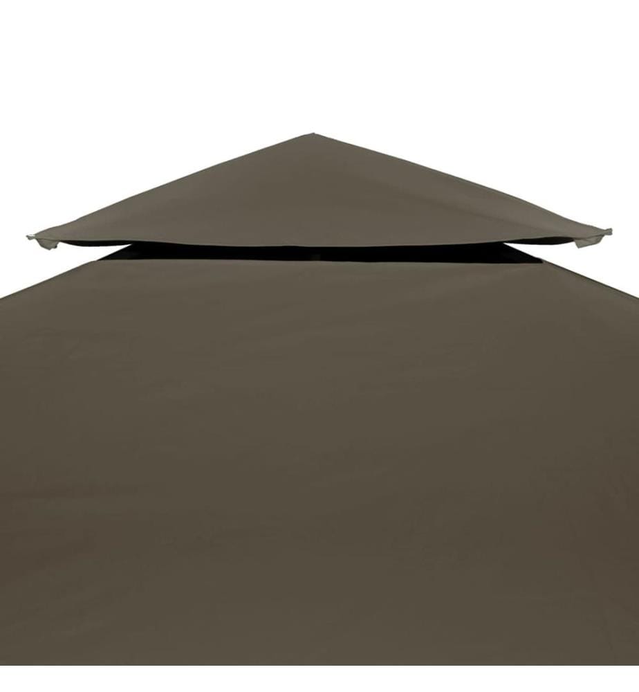 Pavillon-Dachplane mit Kaminabzug 310 g/m² 3x3 m Taupe