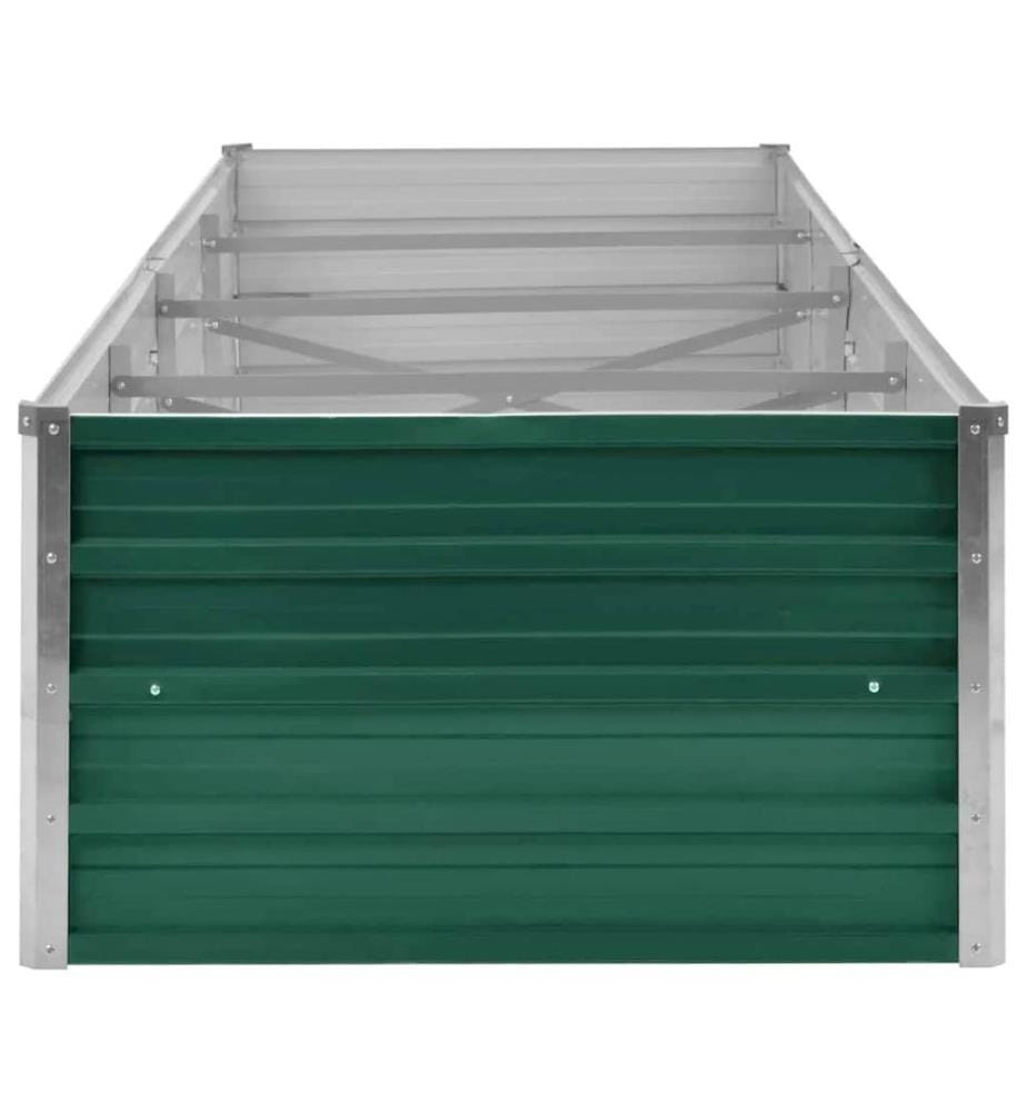 Lit surélevé de jardin Acier galvanisé 320x80x45 cm Vert