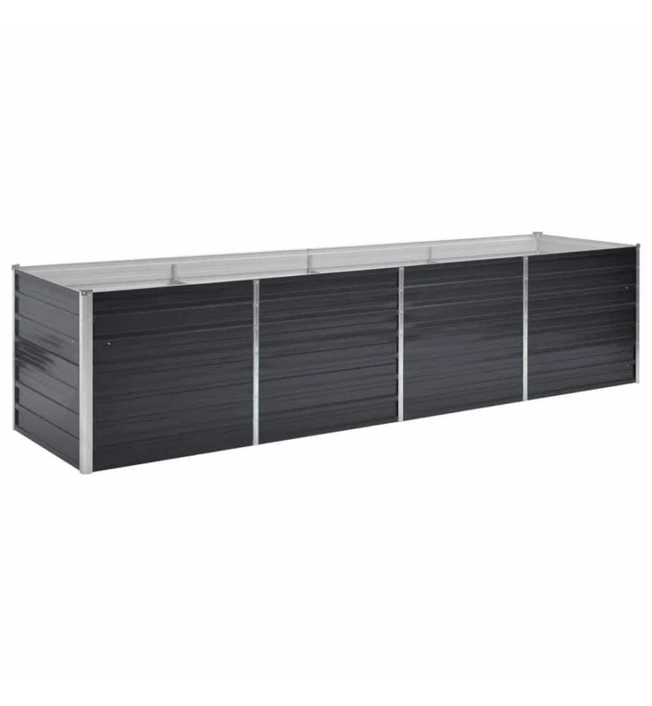 Lit surélevé de jardin Anthracite 320x80x77 cm Acier galvanisé