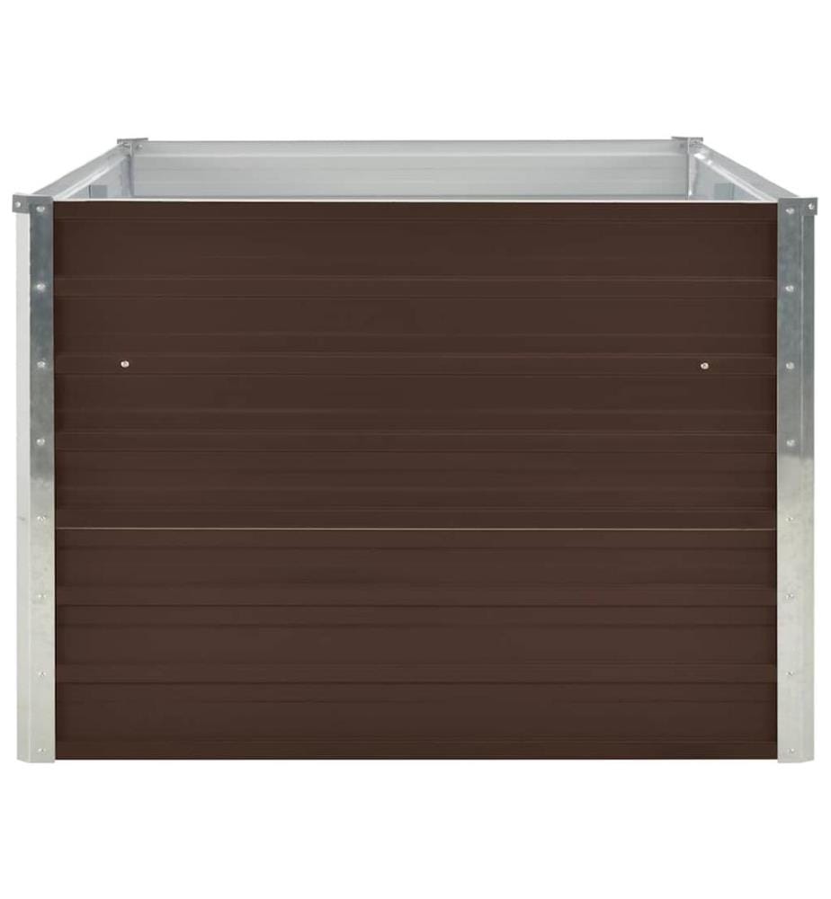 Jardinière 160 x 80 x 45 cm Acier galvanisé Marron