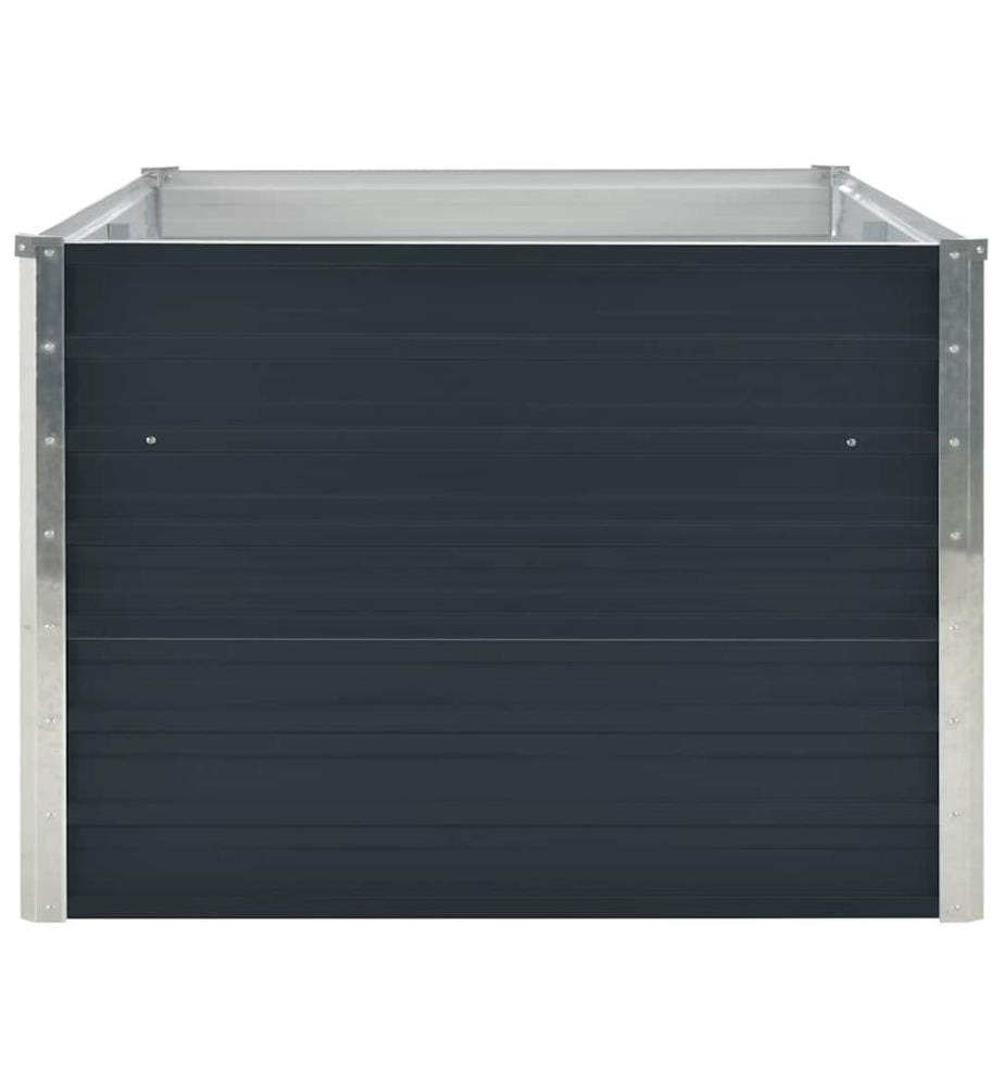 Jardinière 160 x 80 x 45 cm Acier galvanisé Anthracite