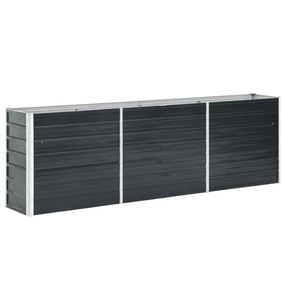 Lit surélevé de jardin Acier galvanisé 240x40x77 cm Anthracite