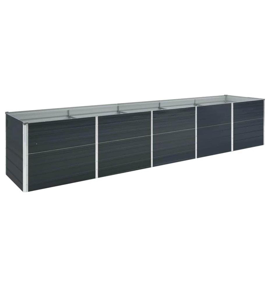 Lit surélevé de jardin Acier galvanisé 400x80x45 cm Anthracite