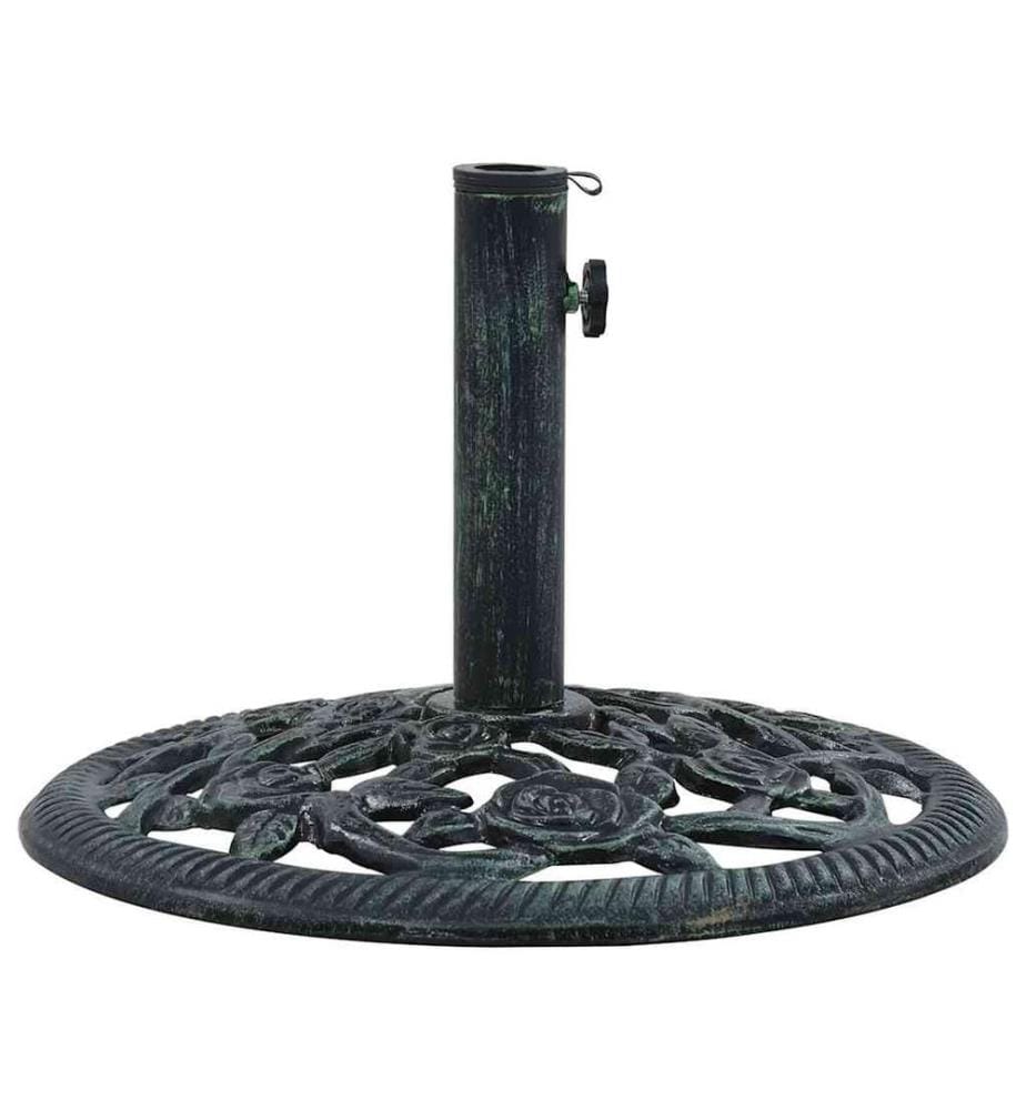 Socle de parasol Vert 9 kg 40 cm Fonte