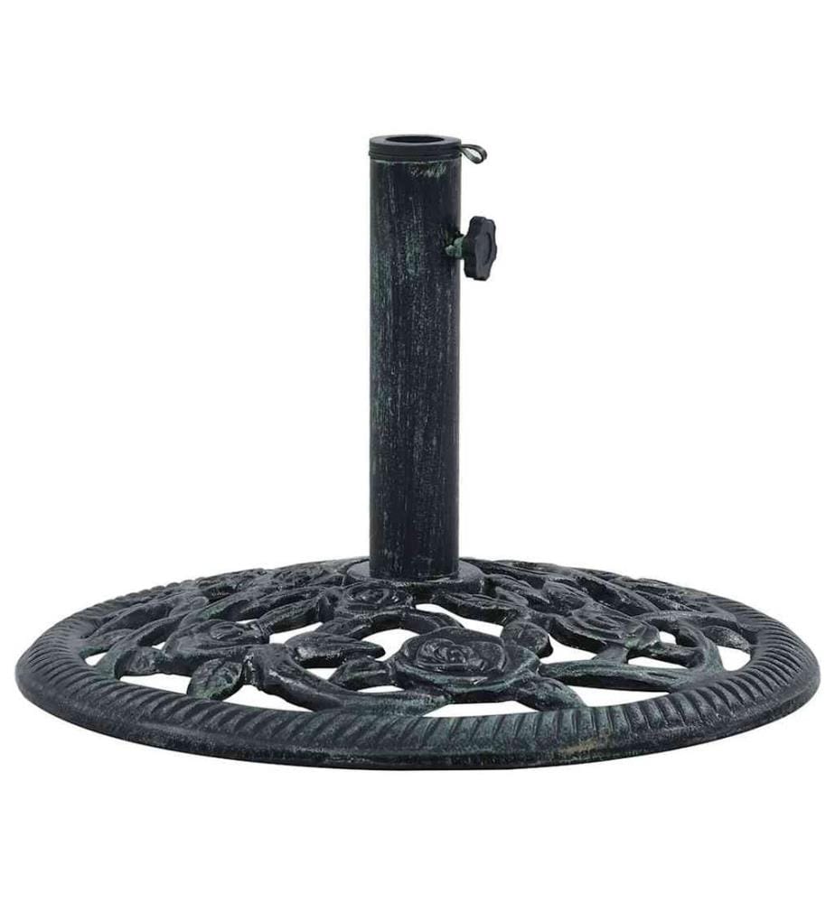 Socle de parasol Vert 9 kg 40 cm Fonte