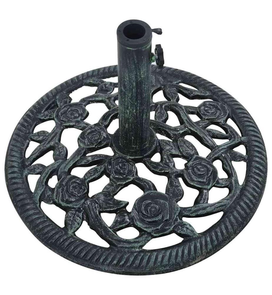 Socle de parasol Vert 9 kg 40 cm Fonte