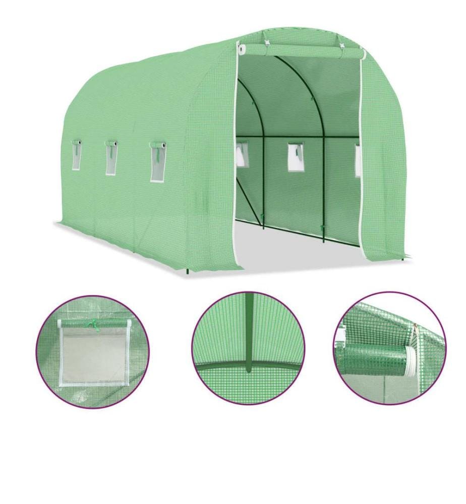 Gewächshaus 9 m² 4,5x2x2 m