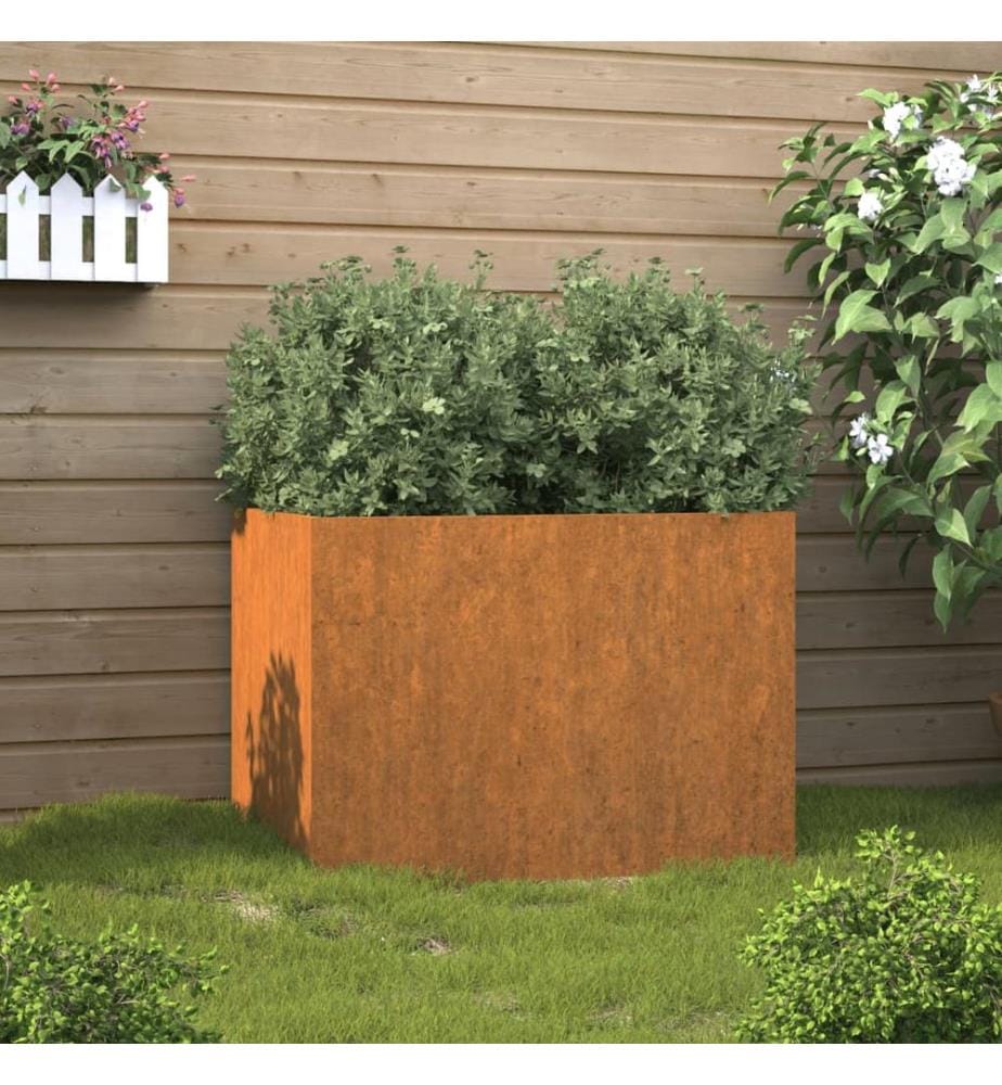 Jardinière 62x47x46 cm acier corten