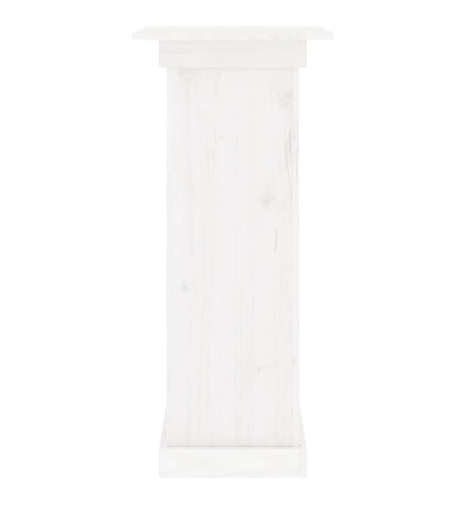 Support à fleurs Blanc 40x40x90 cm Bois de pin solide