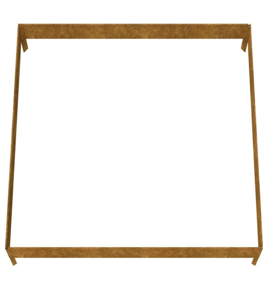 Lit surélevé de jardin 100x100x26 cm acier corten