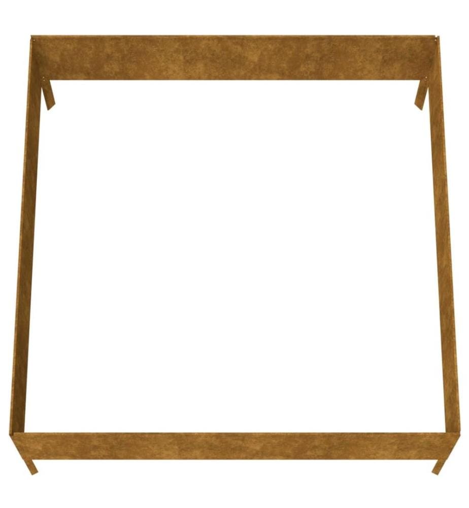 Lit surélevé de jardin 100x100x41 cm acier corten