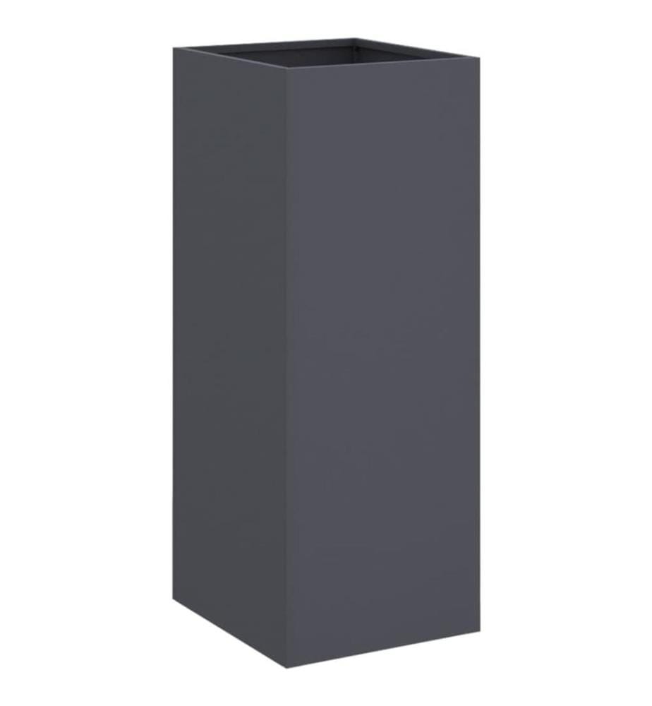 Jardinière anthracite 32x29x75 cm acier