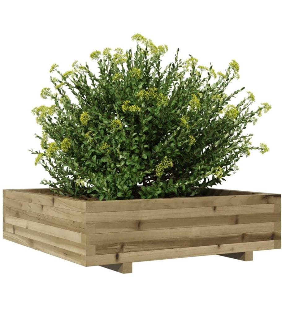 Jardinière 90x90x26,5 cm bois de pin imprégné