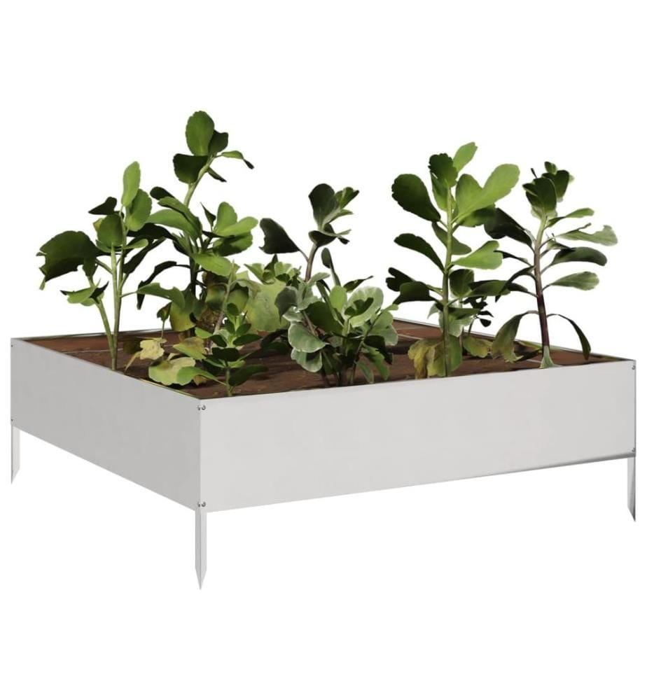 Hochbeet 100x100x33,5 cm Edelstahl