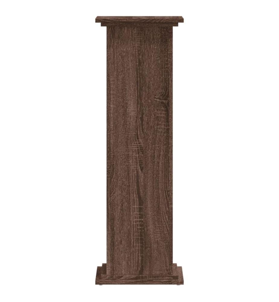 Pflanzenständer Eichen-Optik 33x33x100 cm Holzwerkstoff