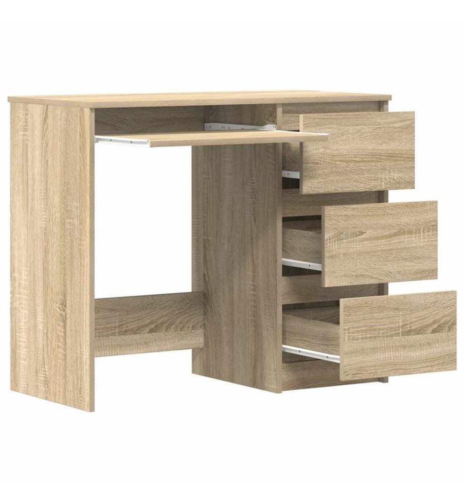 Bureau Chêne sonoma 90x45x76 cm Bois d'ingénierie