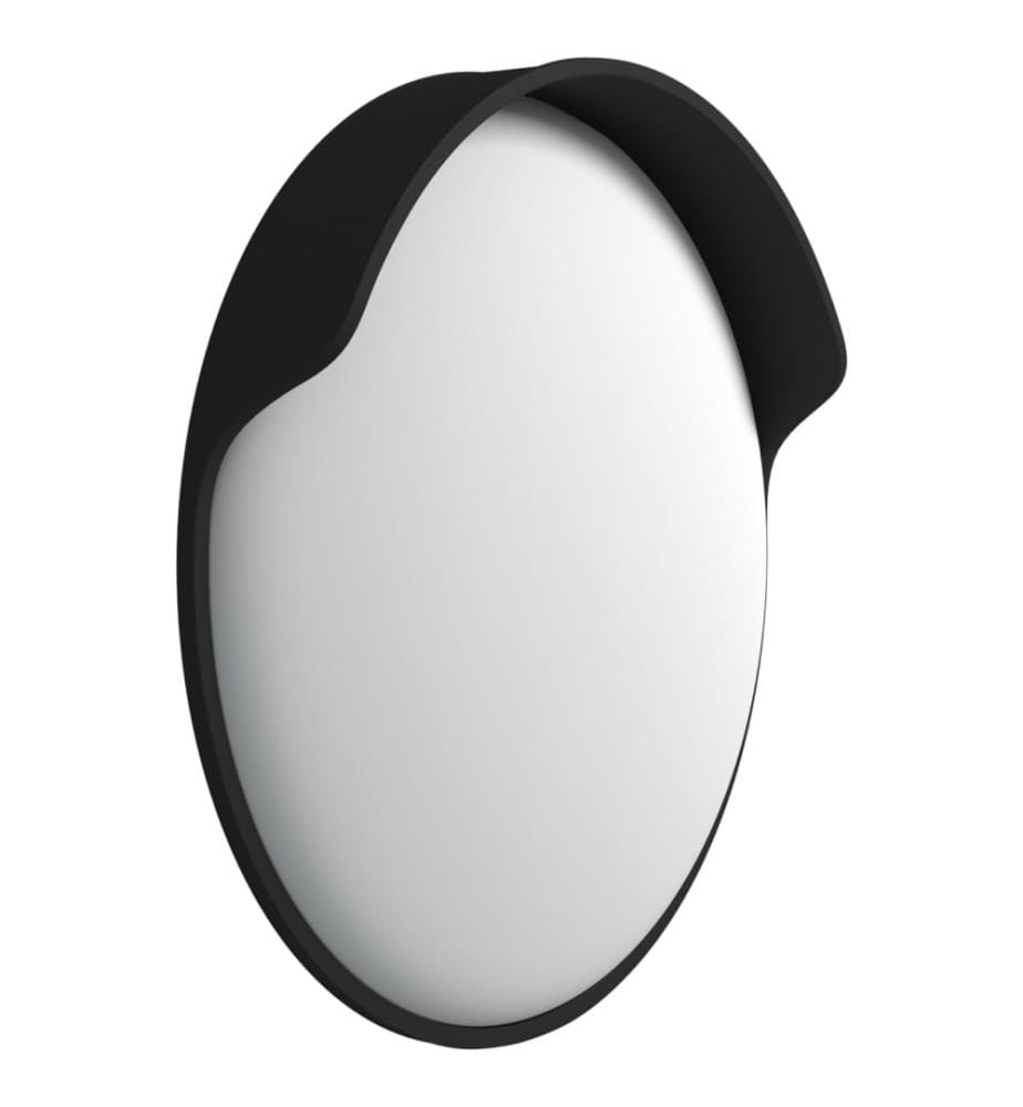 Miroir de circulation convexe extérieur noir Ø 60 cm Polycarbonate