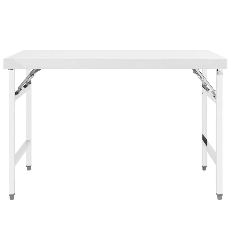 Table de travail pliable de cuisine 120x60x80 cm Inox
