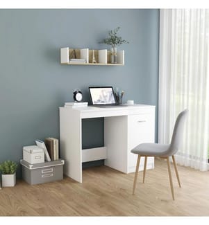 Schreibtisch Weiss 100×50×76 cm Holzwerkstoff