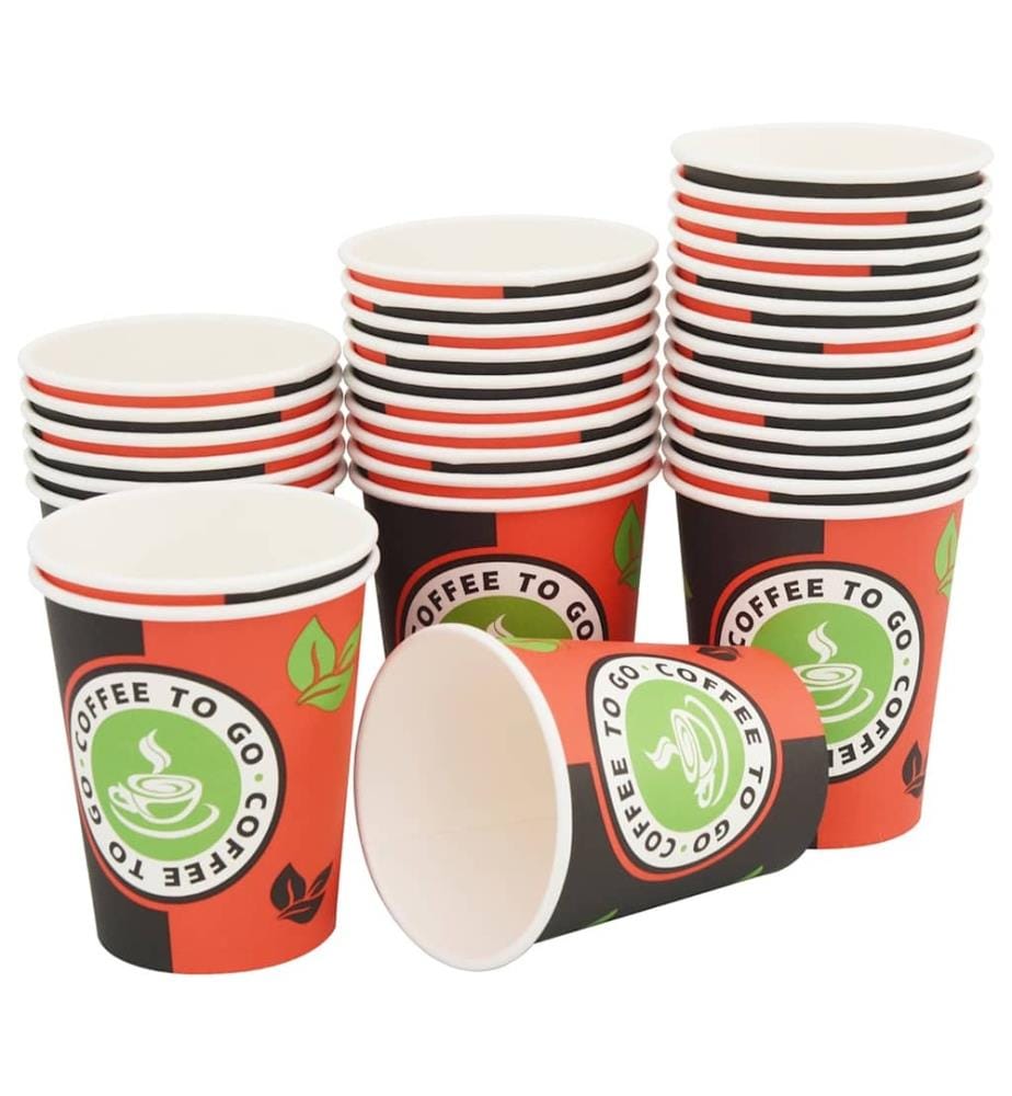 1000 Stk. Einweg-Kaffeebecher Pappe 240 ml (8 oz)