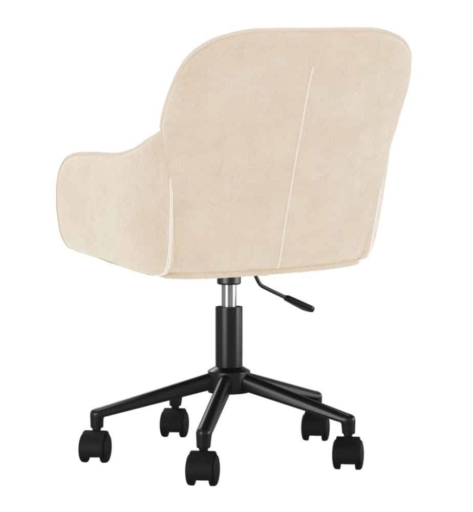 Bürostuhl Drehbar Creme Samt