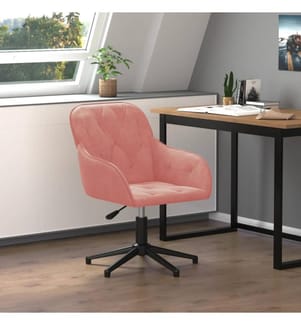 Bürostuhl Drehbar Rosa Samt