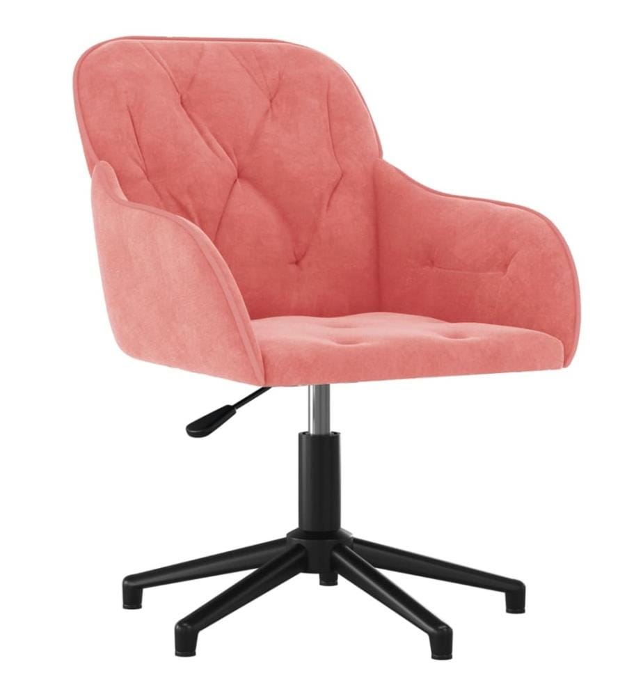 Bürostuhl Drehbar Rosa Samt