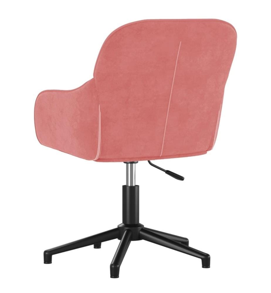 Bürostuhl Drehbar Rosa Samt