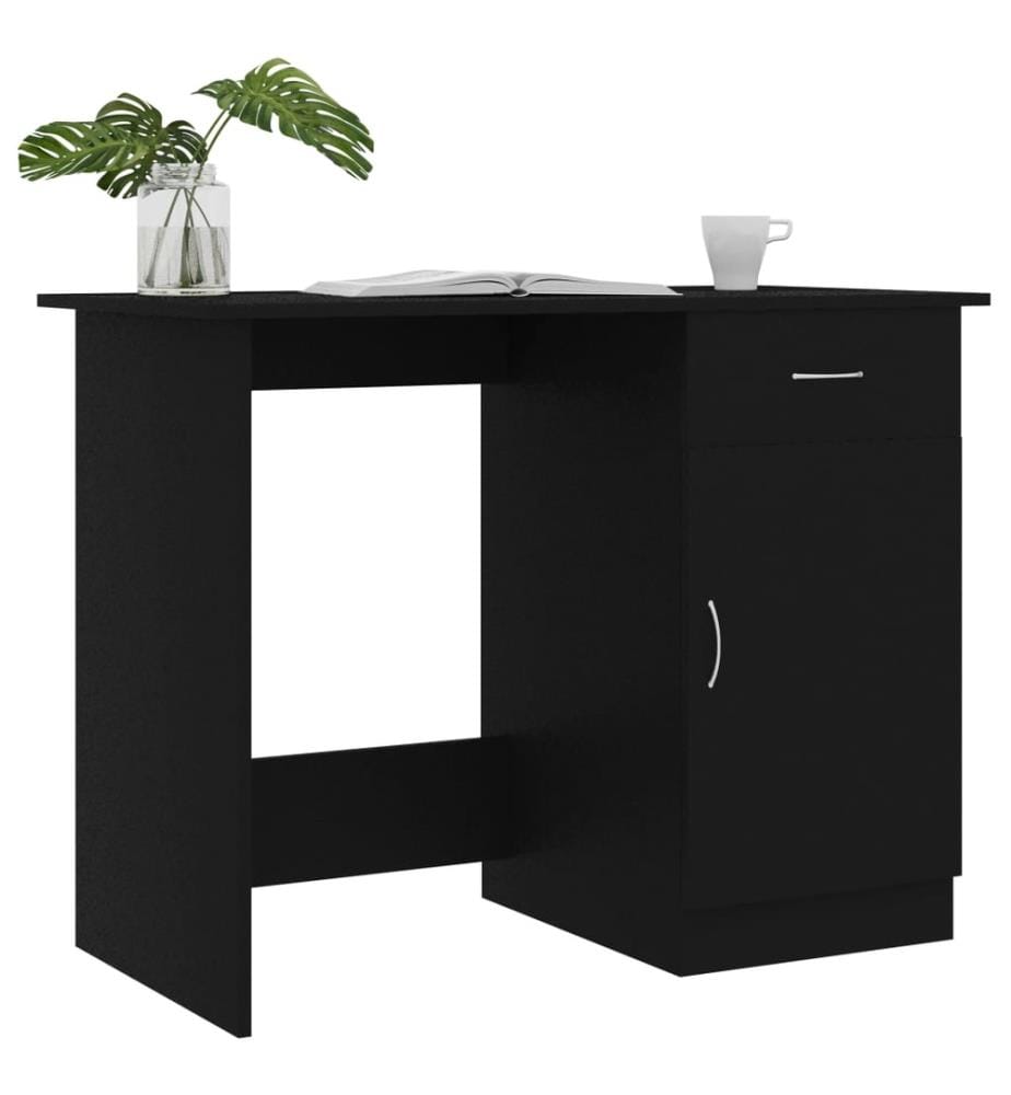 Bureau Noir 100x50x76 cm Bois d'ingénierie