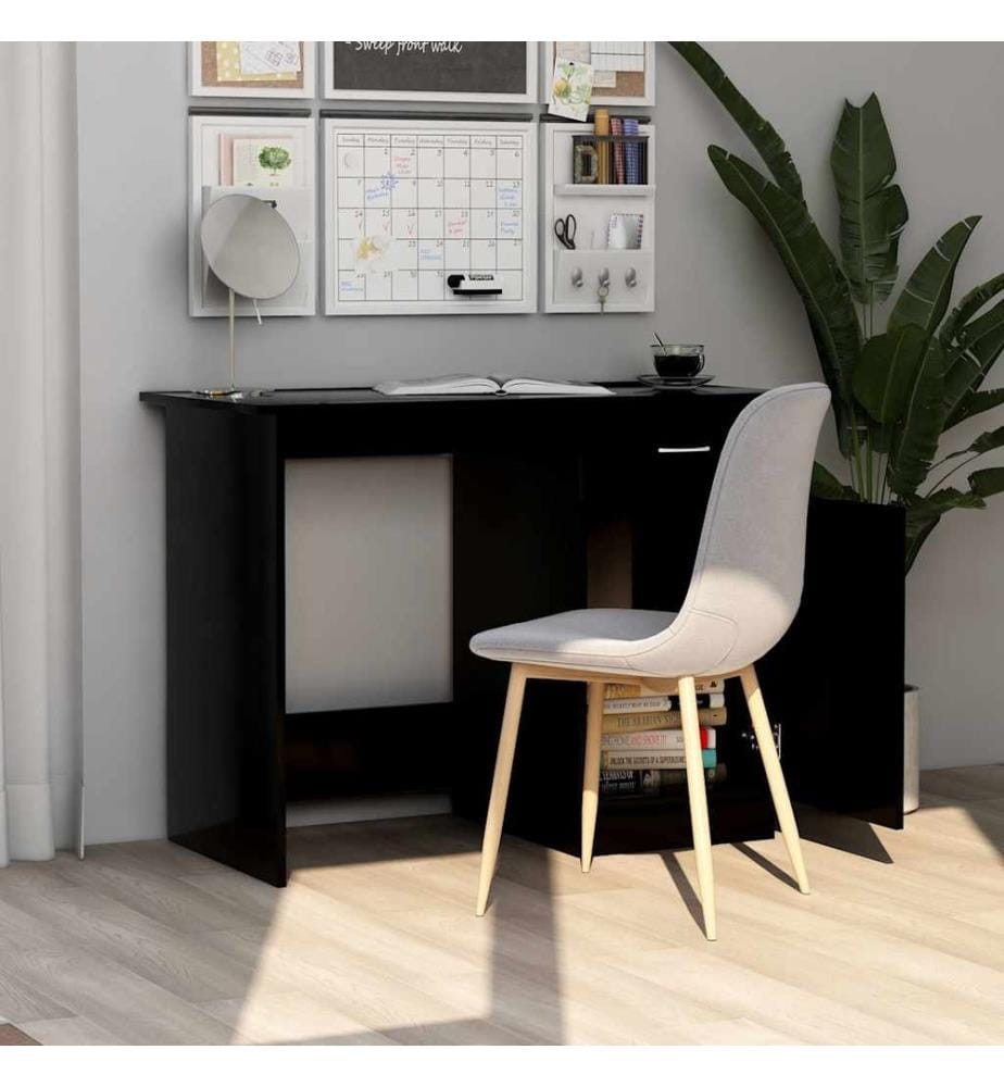 Bureau Noir 100x50x76 cm Bois d'ingénierie
