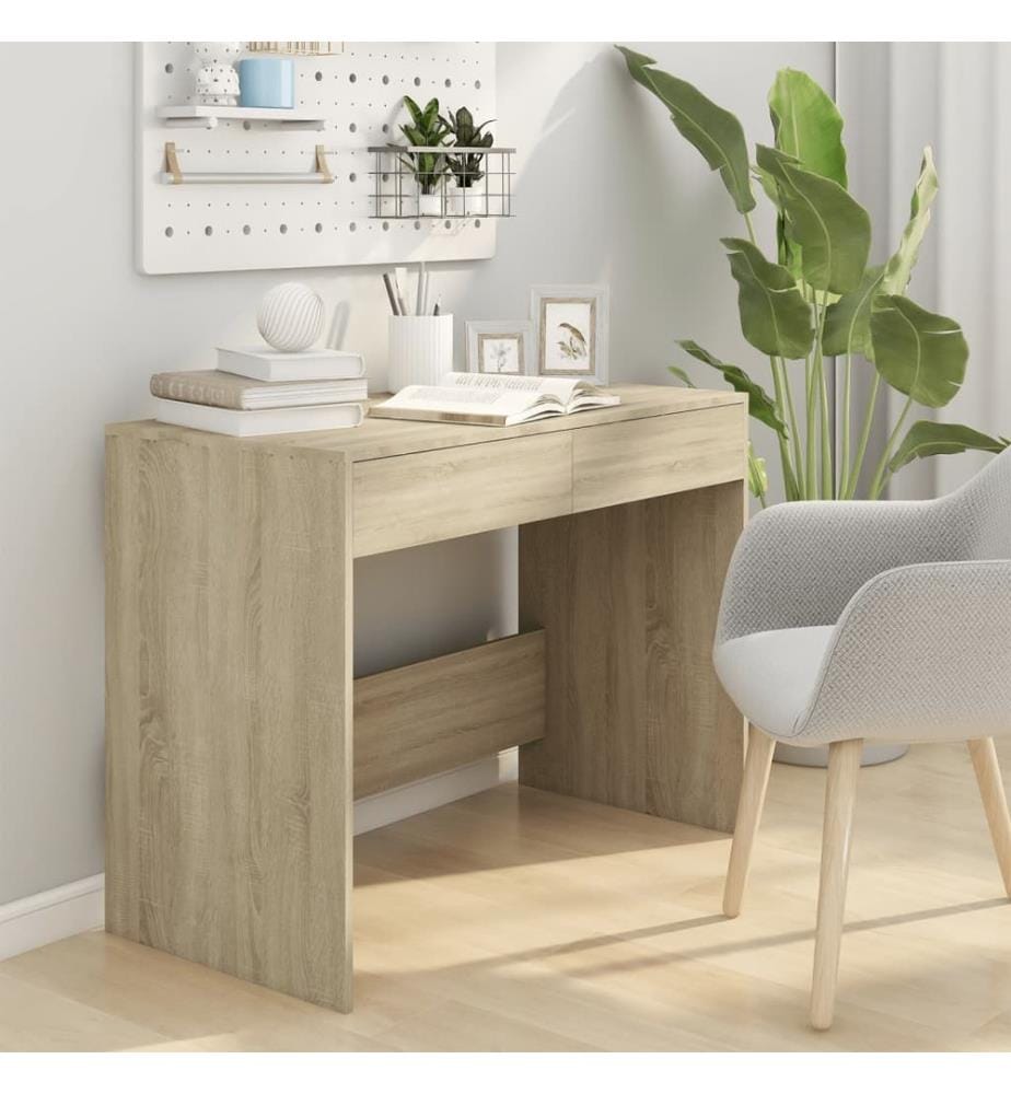Bureau Chêne sonoma 101x50x76,5 cm Bois d'ingénierie