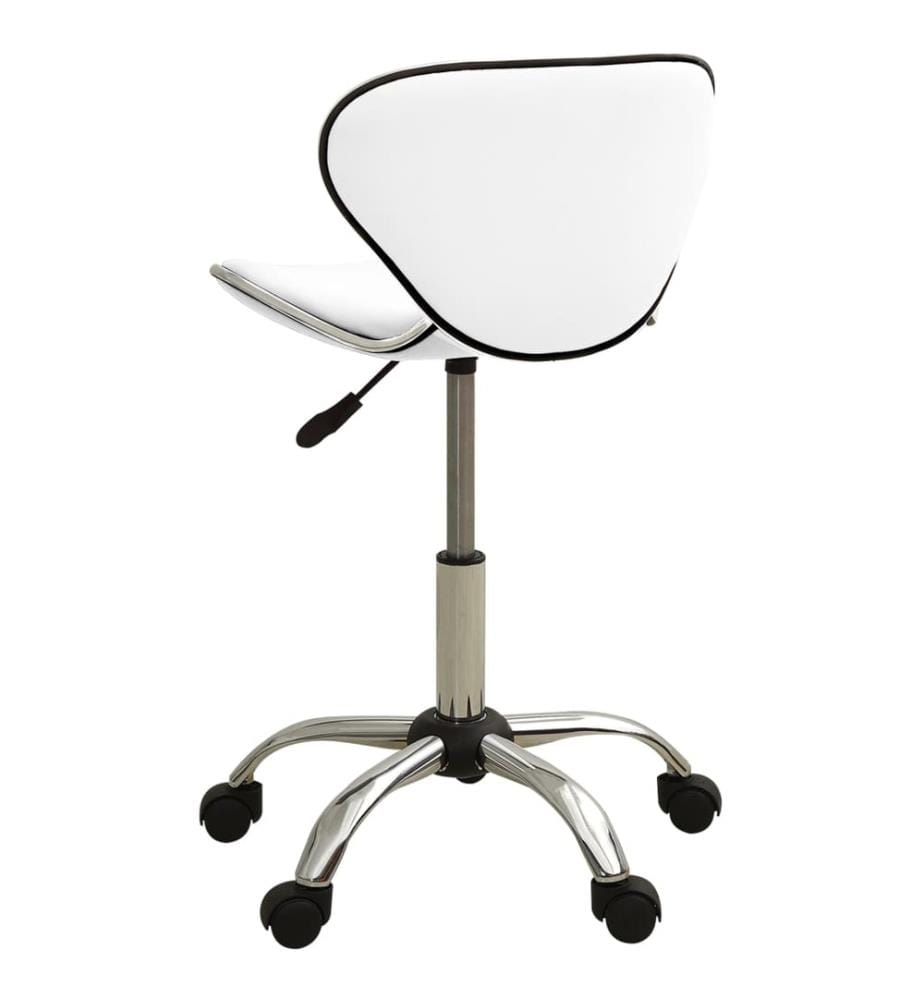 Friseur Rollhocker Weiss Kunstleder