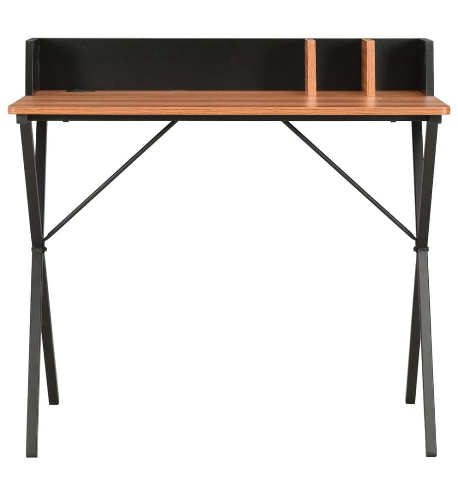 Bureau Noir et marron 80x50x84 cm