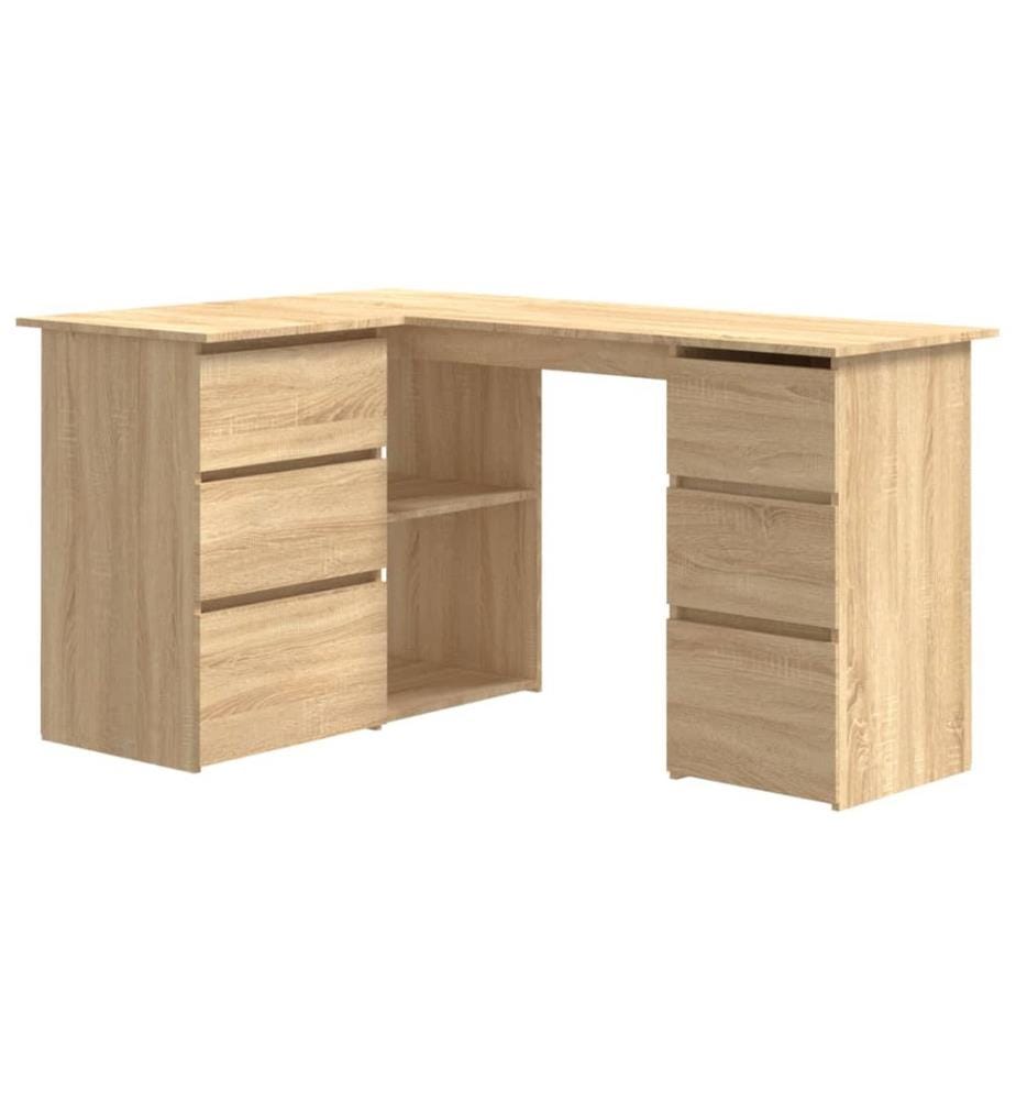 Bureau d'angle Chêne sonoma 145x100x76 cm Bois d'ingénierie