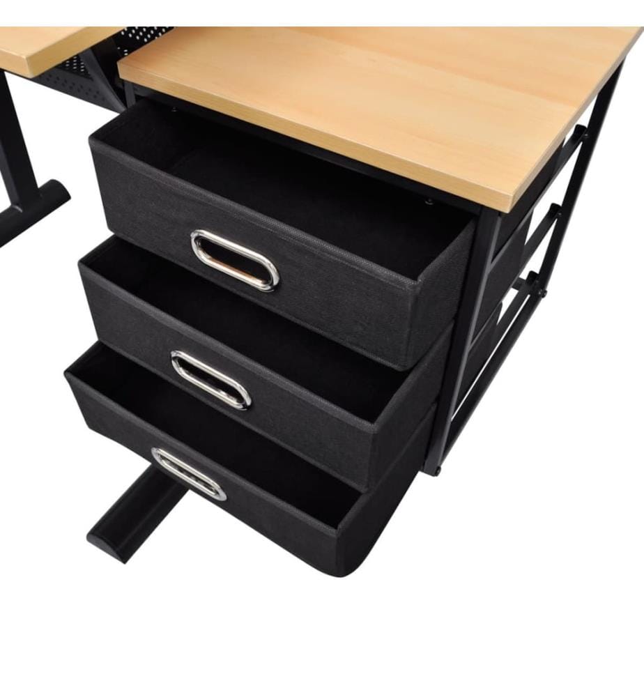 Table à dessin inclinable à 3 tiroirs avec tabouret