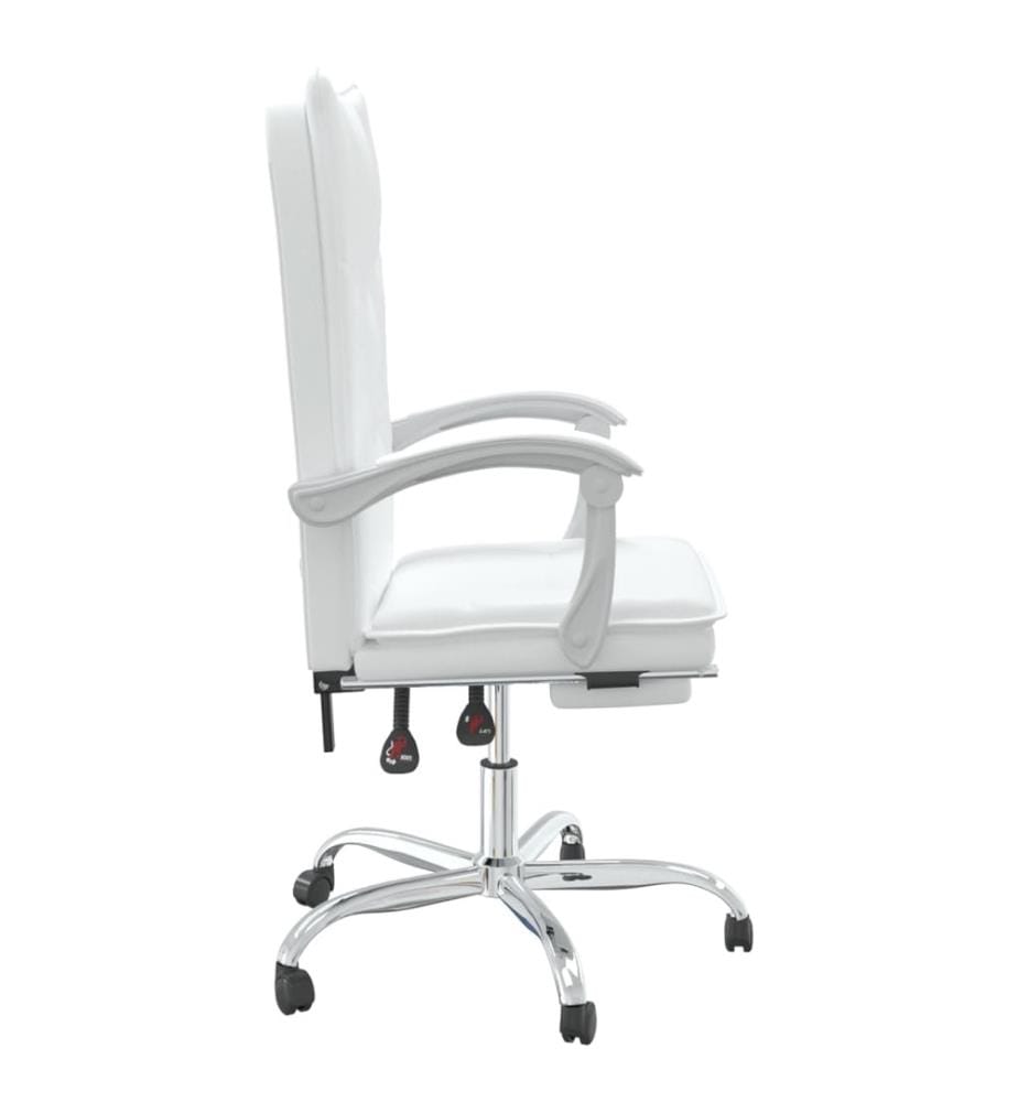 Fauteuil inclinable de bureau Blanc Similicuir