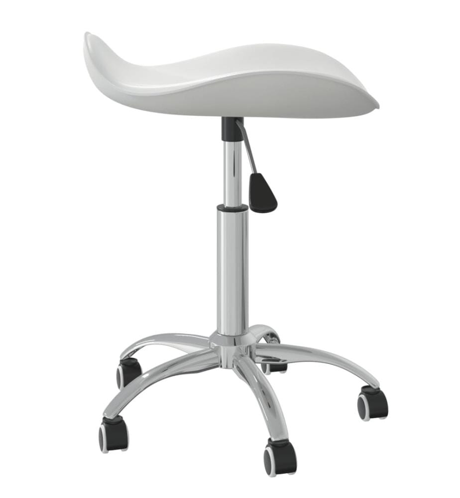 Friseur Rollhocker Weiss Kunstleder
