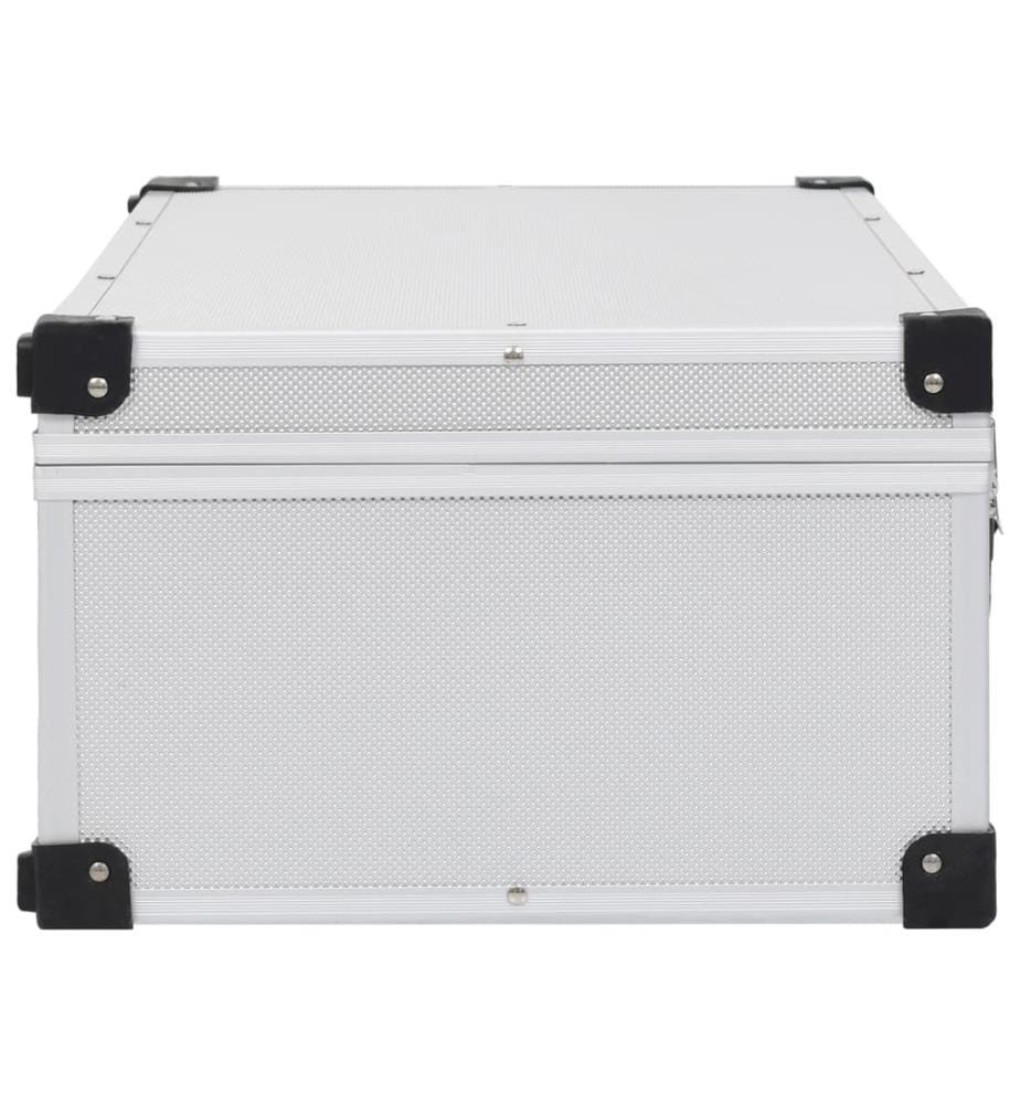 CD-Koffer für 80 CDs Aluminium ABS Silbern