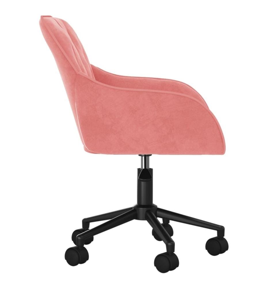 Bürostuhl Drehbar Rosa Samt