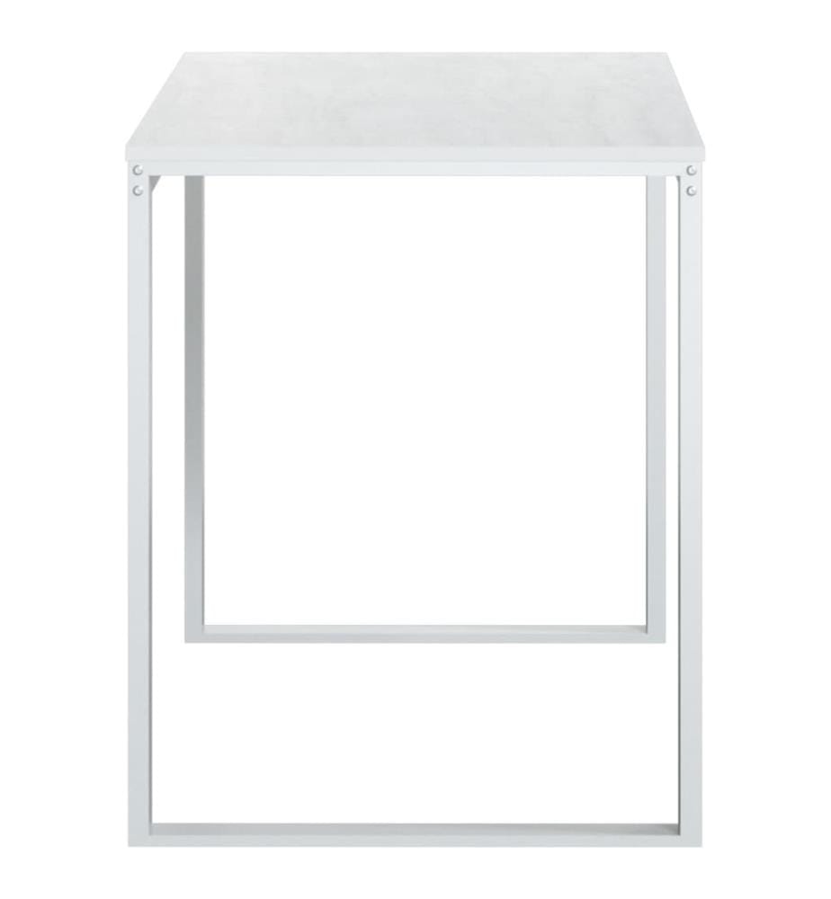 Bureau d'ordinateur Blanc 110x60x73 cm Aggloméré