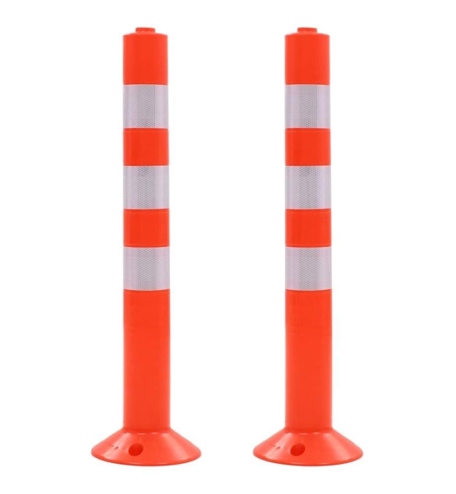 Verkehrspoller 2 Stk. Kunststoff 75 cm