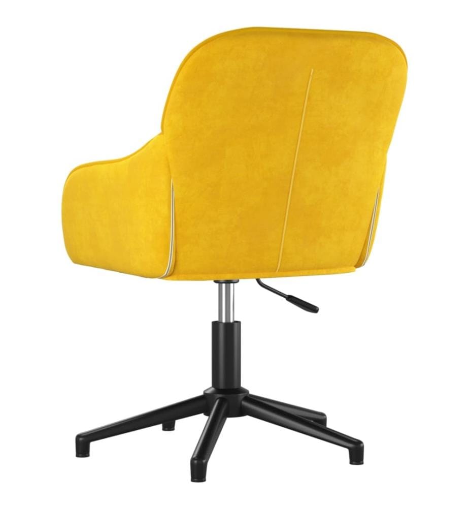 Chaise pivotante de bureau Jaune Velours