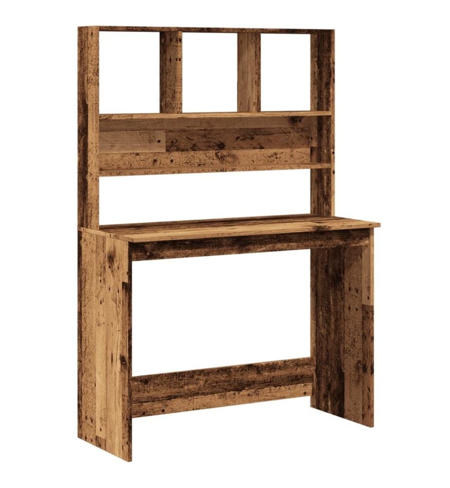 Bureau avec étagères vieux bois 102x45x148 cm bo… | DeinDeal
