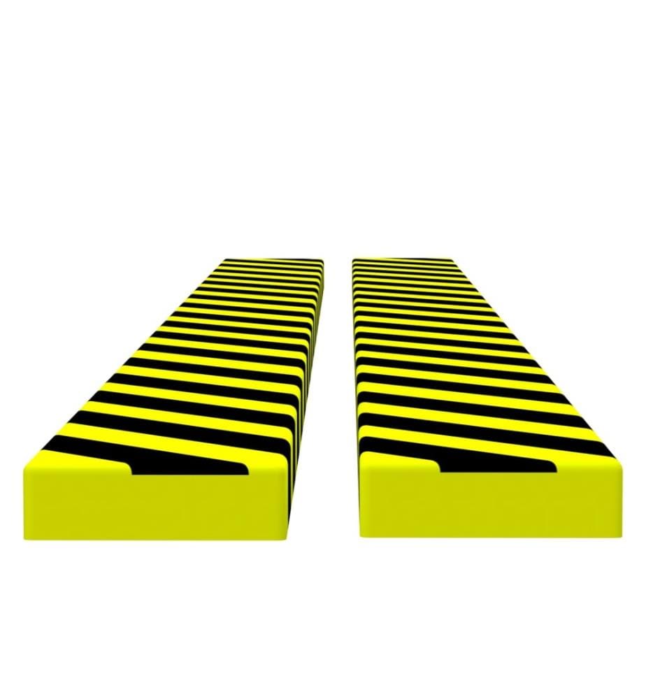 Kantenschoner 2 Stk. Gelb & Schwarz 6x2x101,5 cm PU